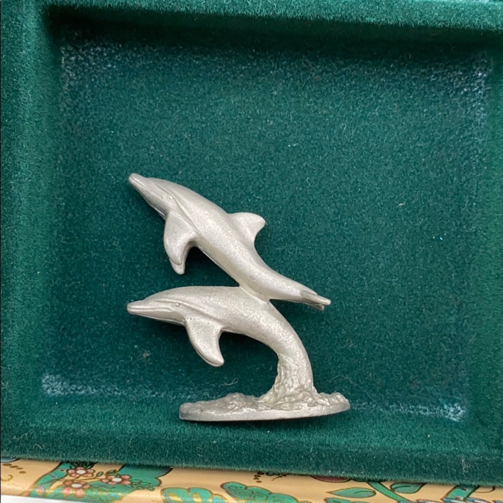 Spoontiques 2 dolphin pewter collectible